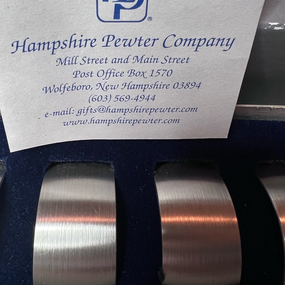 đź’šHampshire Pewter NWT napkins rings - Picture 3 of 3